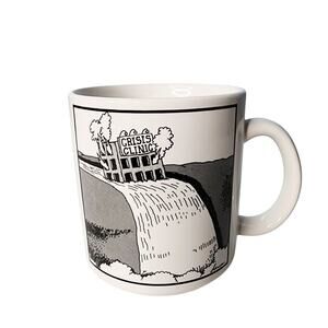 Vintage The Far Side Gary Larson CRISIS CLINIC Over the Falls Coffee Mug 1981